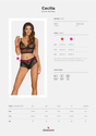 Zestaw PLUS SIZE 2-częściowy koronkowy top z szortami Obsessive Cecilla