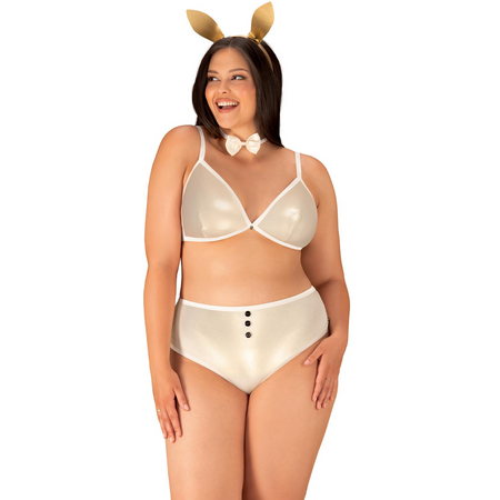 Kostium seksownego króliczka PLUS SIZE Obsessive Neo Goldes