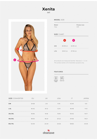 Komplet 2-częściowy Obsessive Xenita