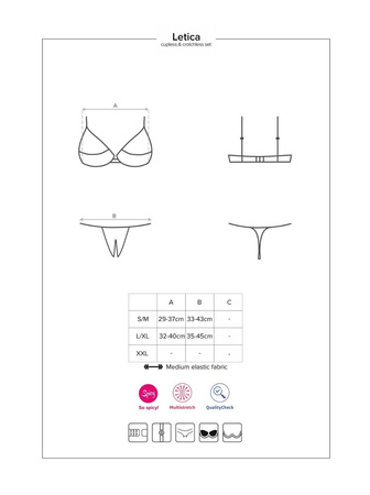 Komplet otwarty Obsessive Letica