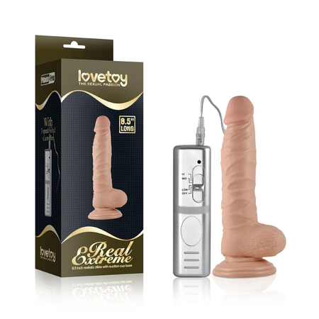 Dildo realistyczne na przyssawce z wibracją Lovetoy Real Extreme 8.5" Real Extreme