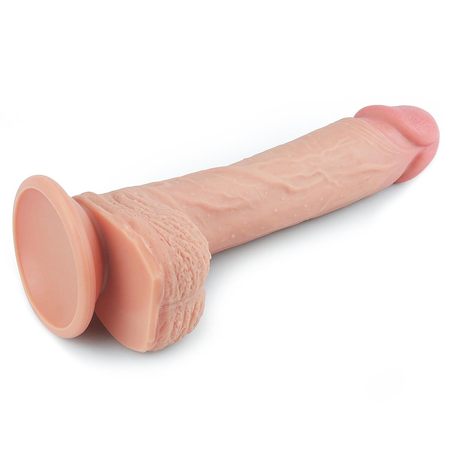 Realistyczne dildo z przyssawką Nature Cock 8.5" Dual Layered Platinum