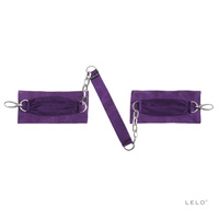 Jedwabne kajdanki Lelo Sutra Chinlink Cuffs Purple