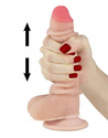 Elastyczne dildo z przesuwną skórą i przyssawką Lovetoy Sliding Skin Dong 7''