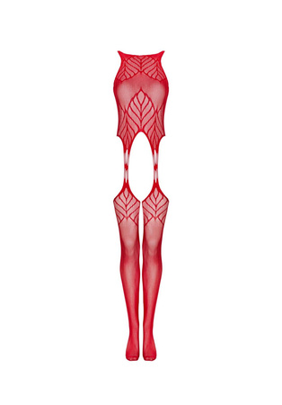 Zmysłowe, czerwone Bodystocking Obsessive N122  