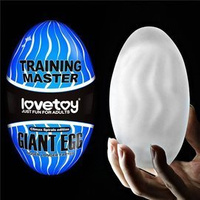 Elastyczny masturbator z lubrykantem LoveToy Giant Egg Climax Spirals Edition