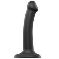 Silicone Bendable Dildo Double Density Black XL