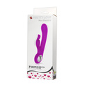 Wibrator Pretty Love Hot Rabbit - funkcja pamięci, USB, silikon medyczny BARDZO CICHY