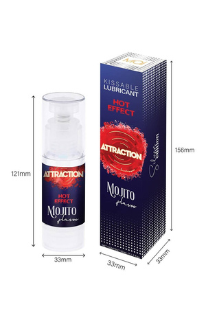 Lubrykant na bazie wody Attraction Mojito z efektem rozgrzewającym 50 ml