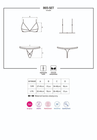 Komplet 2-częściowy Obsessive 865