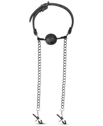 Knebel Breathable Easy Toys Ball Gag z klamerkami na sutki