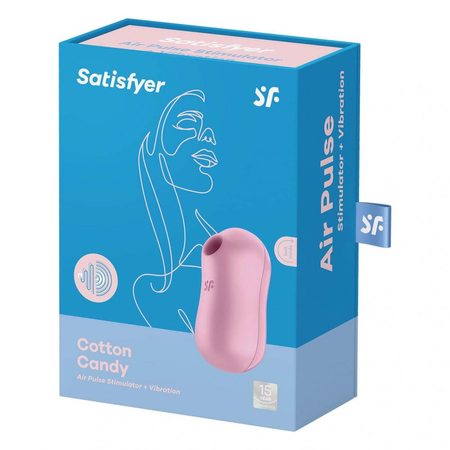 Powietrzny stymulator łechtaczki z funkcją wibracji Satisfyer Cotton Candy