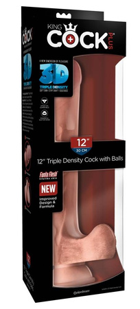 Ultra realistyczne dildo King Cock Triple Density Cock with Balls 12"