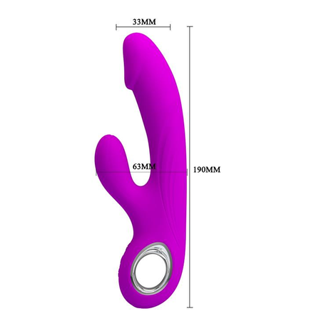 Wibrator Pretty Love Gordon - ładowarka USB, silikon medyczny WODOODPORNY