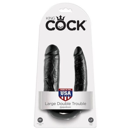 Dildo realistyczne podwójne King Cock Double Trouble Large