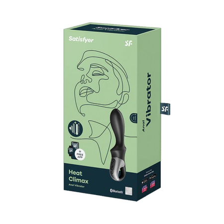 Wibrator do stymulacji analnej i punktu G z funkcją podgrzewania sterowania aplikacją Satisfyer Heat Climax