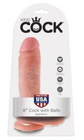 Dildo realistyczne z jądrami King Cock 8"