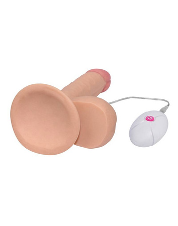Realistyczne dildo z przyssawką i wibracjami LoveToy The Ultra Soft Dude Vibrating 7,5''