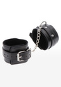 Czarne kajdanki na nogi z ekoskóry Taboom Ankle Cuffs Black