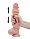 Elastyczne dildo z przesuwną skórą i przyssawką Lovetoy Sliding Skin Dong 9''