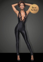 Bodystocking z kwiecistym dekoltem Noir Handmade F167