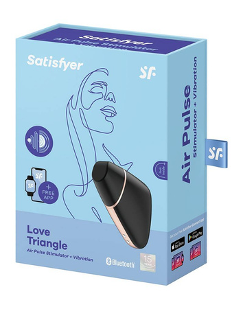 Bezdotykowy stymulator łechtaczki sterowany aplikacją Satisfyer Love Triangle