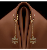 Upko Non-pierced clitoral jewelry dangle with snowflake