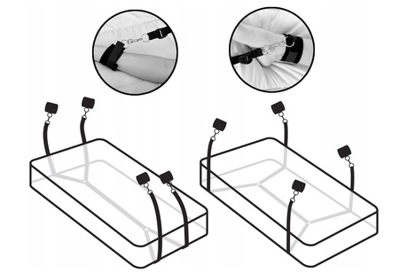 Kajdanki mocowane do łóżka 
