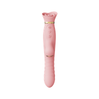 Pulsator z wibracjami oraz główką w kształcie róży Zalo Rose Thruster Strawberry Pink