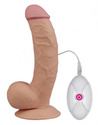 Realistyczne dildo z przyssawką i wibracjami LoveToy The Ultra Soft Dude Vibrating 8,5''