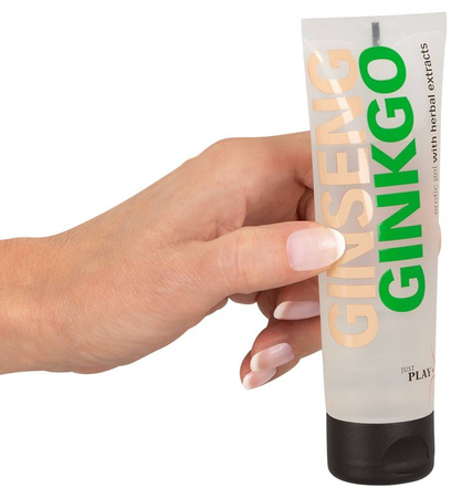 Żel do masażu erotycznego z ekstraktami z żeń-szenia i miłorzębu Just Play Ginseng Ginkgo 80 ml