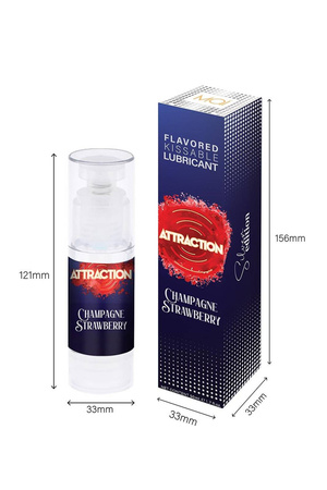 Lubrykant na bazie wody Attraction Champagne Strawberry 50 ML