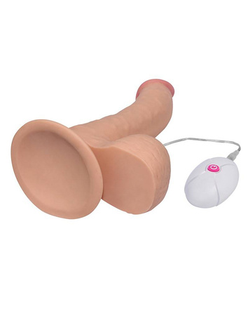 Realistyczne dildo z przyssawką i wibracjami LoveToy The Ultra Soft Dude Vibrating 8,8''