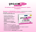 Tabletki wzmacniające orgazm i libido Orgasm Max for Women