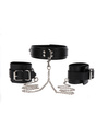 Czarna obroża z kajdankami na ręce Taboom Heavy Collar and Wrist Cuffs Black