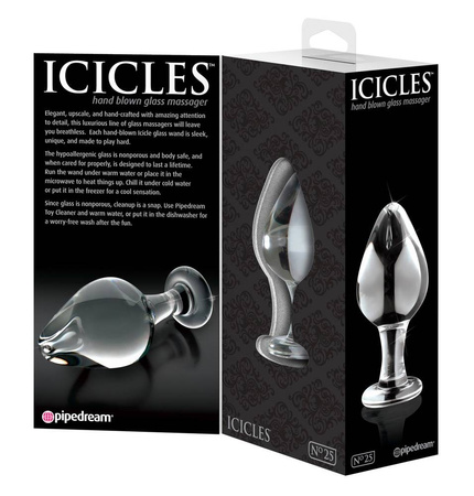 Korek analny szklany Pipedream Icicles No 25