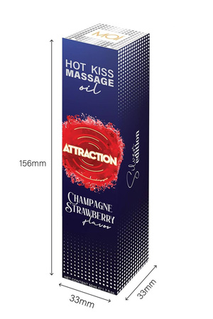 `Olejek do masażu Attraction Hot Kiss Champagne Strawberry 50 ml