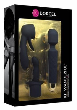 Zestaw masażer typu Wand + dwie nakładki Marc Dorcel Kit Wanderful