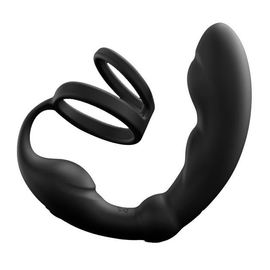 Wibrujący masażer prostaty i okolic krocza z podwójnym pierścieniem erekcyjnym Marc Dorcel P-Ring