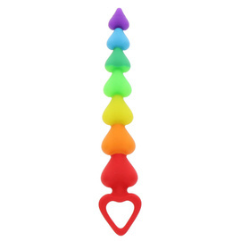 Koraliki analne Rainbow Heart Beads